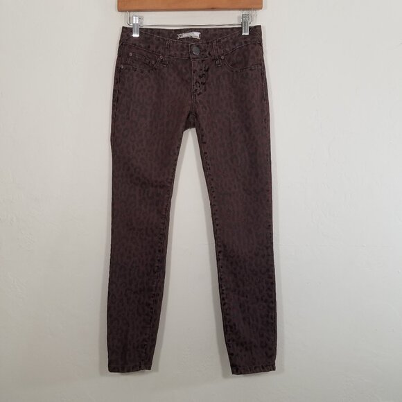 Free People Animal Print Jeans Size 24 - Picture 1 of 8